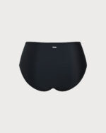 Black Ruched Plus Size Bikini Bottom - Image 6