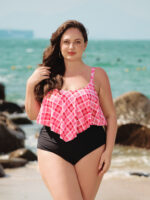 Black Ruched Plus Size Bikini Bottom - Image 2