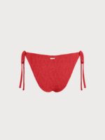 Red Textured Tie Bikini Bottom - Image 7