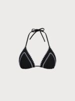 Black Stitch Triangle Bikini Top - Image 6