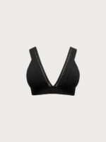 Black V Neck Plus Size Bikini Top - Image 5