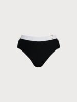Black Natural Waisted Plus Size Bikini Bottom - Image 4