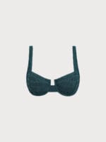 Dark Green Underwire Bikini Top - Image 5