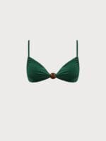 Dark Green X Cross Bikini Top - Image 7