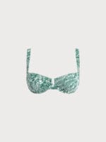 Green Textured Underwire Bikini Top - Image 5