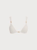 Off White Gold-Accented Bikini Top - Image 4
