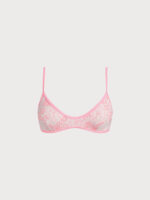 Pink Textured Scoop Bikini Top - Image 7