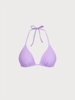 ECONYL® Purple Halter Triangle Bikini Top - Image 5