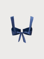 Blue Ruched U-Neck Bikini Top - Image 8