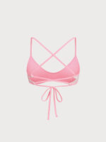 Pink Textured Scoop Bikini Top - Image 8