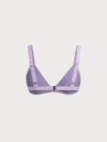 Purple Textured V Neck Bikini Top - Image 7