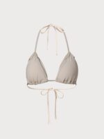 Off White Ruched Bikini Top - Image 6