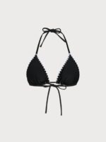 Black Stitch Triangle Bikini Top - Image 7