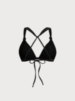 Black Ruched Knot Bikini Top - Image 6