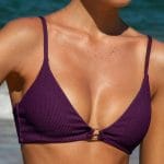 Purple O-Ring Bikini Top