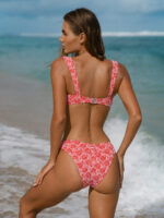 Red Rose Textured Bikini Top - Image 2