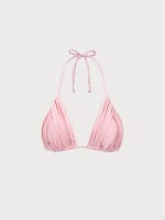 Pink Ruched Bikini Top - Image 8