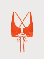 ECONYL® Orange U Neck Bikini Top - Image 6