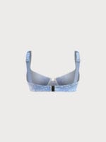 Light Blue Floral Textured Underwire Bikini Top - Image 7