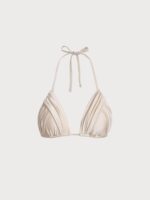 Off White Ruched Bikini Top - Image 5