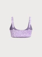 Purple Textured Cut Out Bikini Top - Image 7