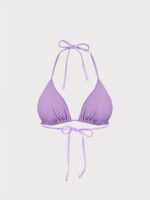 ECONYL® Purple Halter Triangle Bikini Top - Image 6