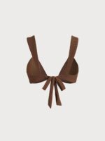 Brown Gold-Accented Bikini Top - Image 5