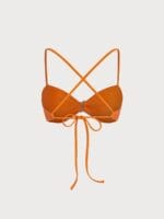 Orange Textured O-Ring Bikini Top - Image 9