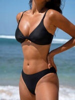 ECONYL® Black Knot Bikini Top - Image 4