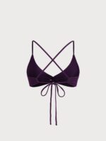 Dark Purple Twist X-Cross Bikini Top - Image 8