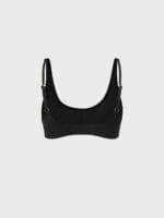 Black U-Neck Ribbed Seam Bikini Top - Image 6