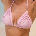 Pink Ruched Bikini Top