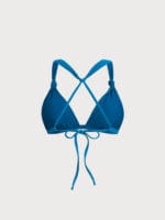 Blue Ruched Knot Bikini Top - Image 6