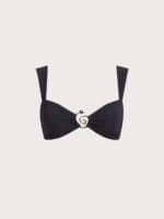 Black Spiral-Bow Bikini Top - Image 7