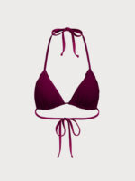 Burgundy Ruched Bikini Top - Image 9