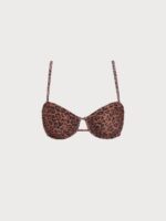 Leopard Print Underwire Lurex Bikini Top - Image 6