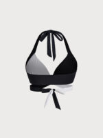 Black & White Triangle Plus Size Bikini Top - Image 7