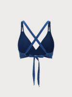 Blue Lurex X Cross Plus Size Bikini Top - Image 6
