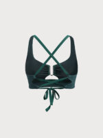 Dark Green Cut Out Plus Size Bikini Top - Image 6