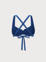 Blue Lurex Underwire Plus Size Bikini Top - Image 6