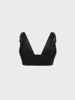 Black V Neck Plus Size Bikini Top - Image 6