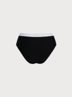 Black Natural Waisted Plus Size Bikini Bottom - Image 5