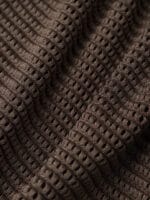 Dark Coffee Textured V Neck Plus Size Tankini Top - Image 8