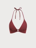 Wine Red Back Tie Bikini Top - Image 6