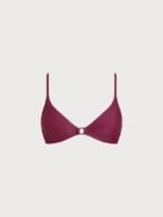 ECONYL® Wine Red O-Ring Bikini Top - Image 6