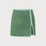 Dark Green Jacquard Cover up Skirt