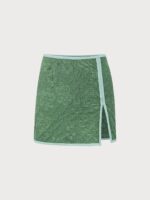 Dark Green Jacquard Cover up Skirt