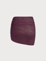 Dark Coffee Sparkle O-Ring Wrap Cover-Up Skirt - Image 8