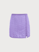 purple Jacquard Cover-Up Skirt - Image 5
