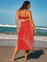 Red Lurex Plus Size Cover-up - Image 4
